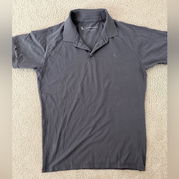 Men's Tailored Athlete Charcoal Polo Shirt - Picture 1 of 4